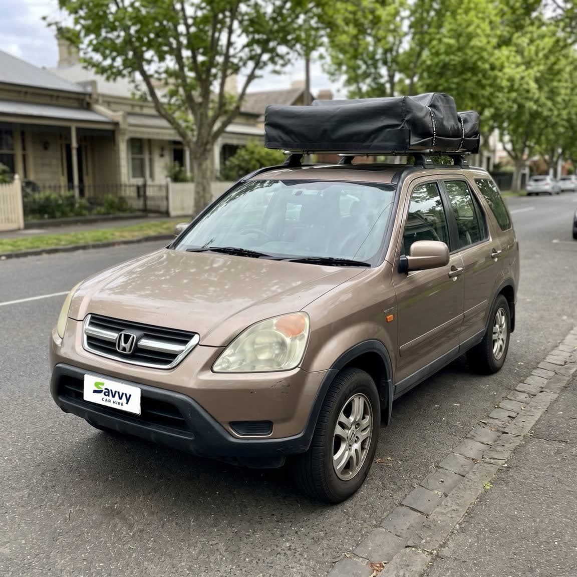 A Honda CR-V with roof box, one of our fleet cars